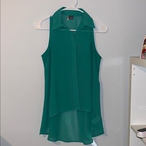 Urban Outfitters Green Sleeveless Blouse